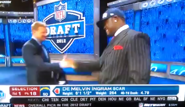 Roger Goodell + Melvin Ingram Draft Handshake